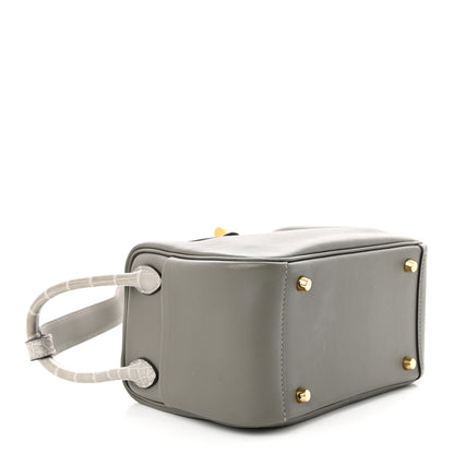 Hermes Swift Matte Alligator Mini Touch Lindy 20 Gris Meyer 4 of 12
