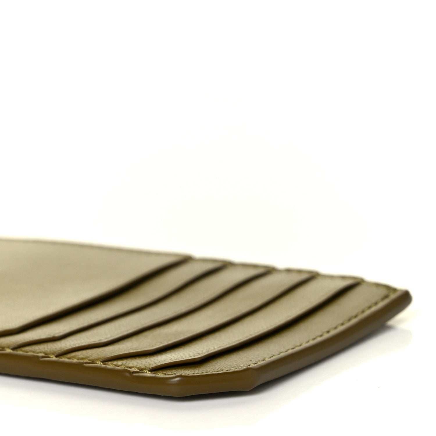 Saint Laurent Calfskin 5 Fragments Card Holder Olive 8 of 9