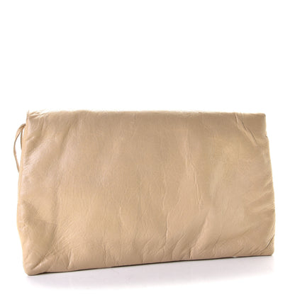 Balenciaga Agneau Classic Hardware Envelope Clutch Sahara 2 of 6