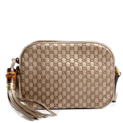 Gucci Metallic Microguccissima Sunshine Disco Crossbody Bag Champagne 1 of 8