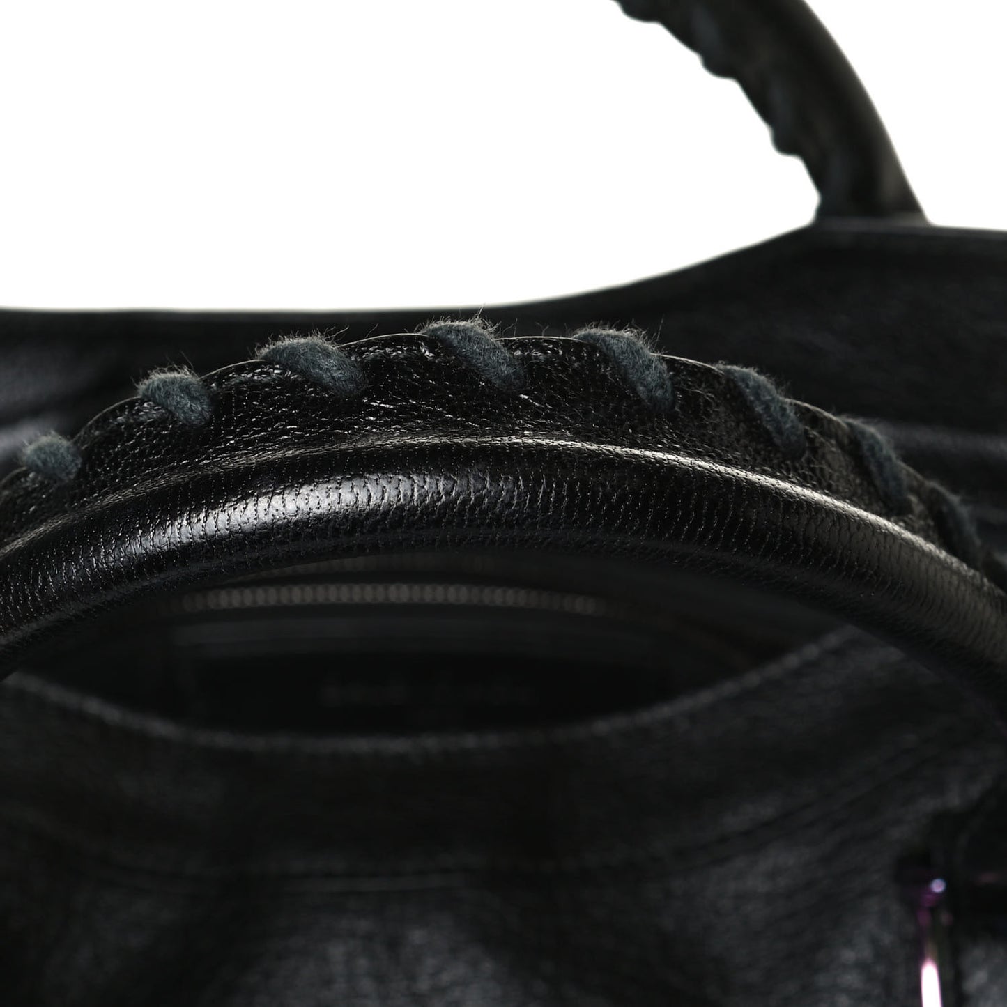 Chevre Iridescent Metallic Edge Hardware City Black