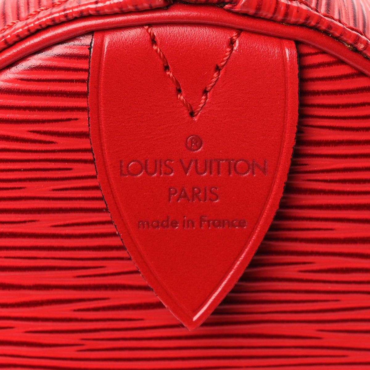 Louis Vuitton Epi Speedy 30 Castillan Red 8 of 13