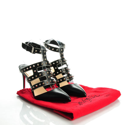 Christian Louboutin Kid Tchicaboum 85 Pumps 36.5 Black Silver 8 of 8