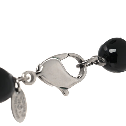 Chanel Ruthenium Beaded CC Long Necklace Black 4 of 5
