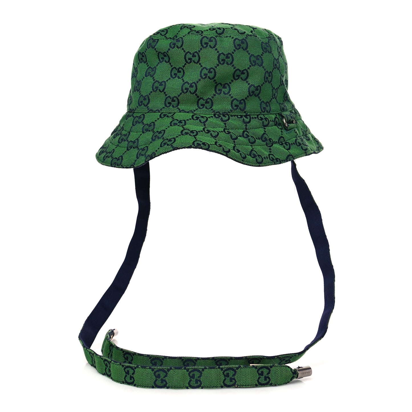 Monogram Multicolor Reversible Self-Tie Bucket Hat L Green Blue