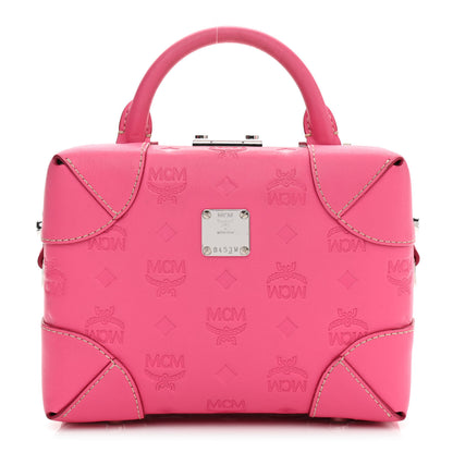 MCM Calfskin Ottomar Monogram Small Berlin Crossbody Sugar Pink 1 of 12