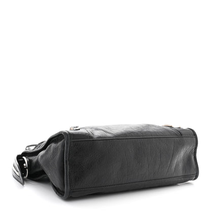 Balenciaga Agneau Classic Silver Hardware S City Logo Strap Black 4 of 13