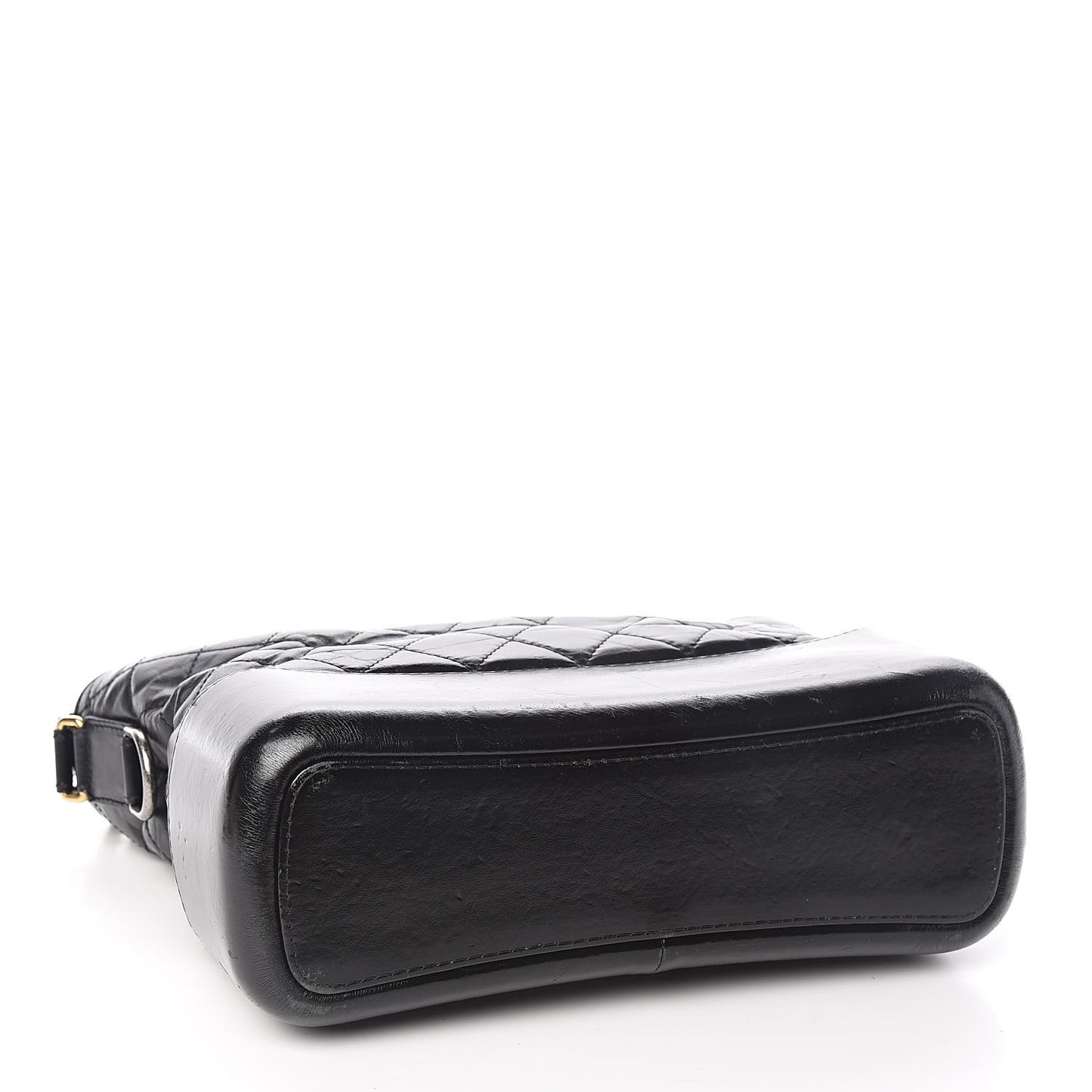 Aged Calfskin Quilted Medium Gabrielle Hobo Black