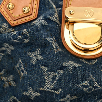 Louis Vuitton Monogram Denim Pleaty Blue 10 of 12