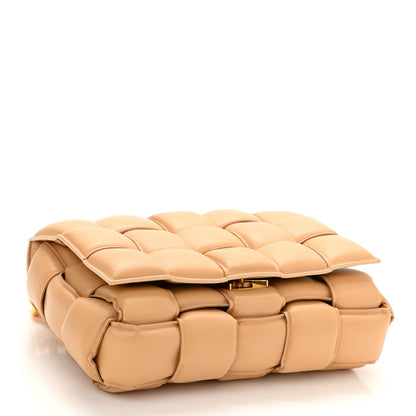 Bottega Veneta Lambskin Maxi Intreccio Padded Chain Cassette Crossbody Bag Almond 3 of 8