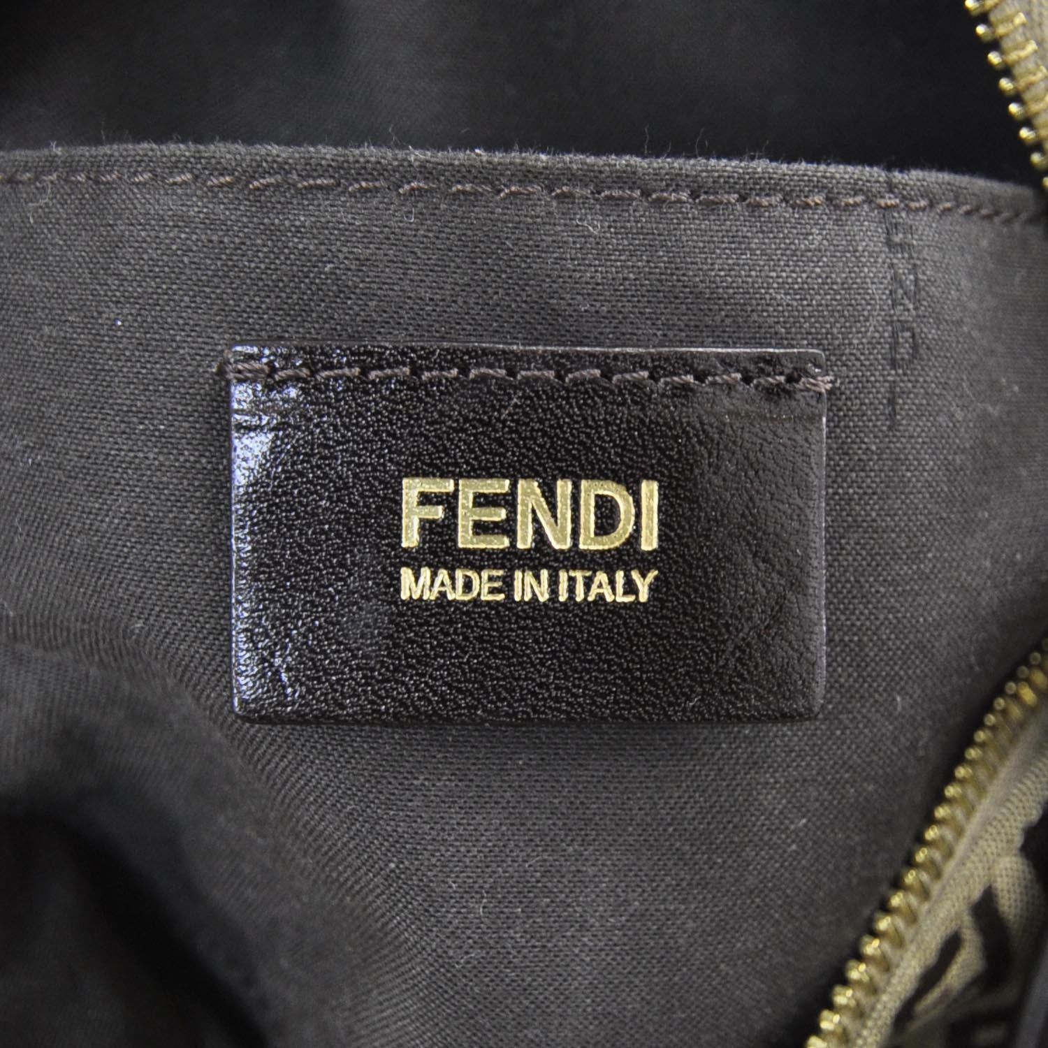 Fendi Zucchino Vitello Small Boston Mogano Panna Bruciato 8 of 10