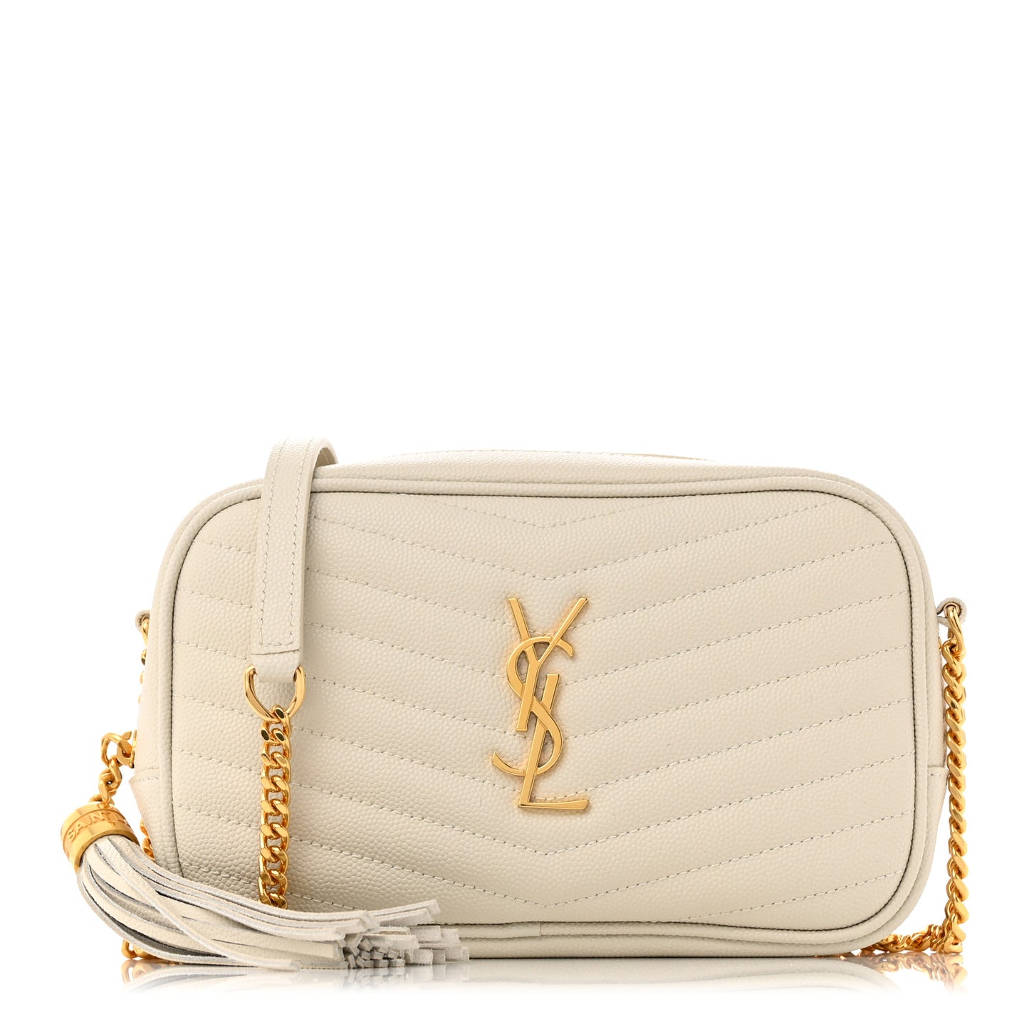 Grain De Poudre Matelasse Monogram Mini Lou Camera Bag Crema Soft