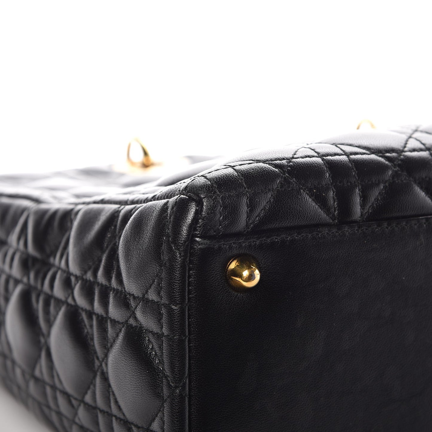 Lambskin Cannage Large Lady Dior Black