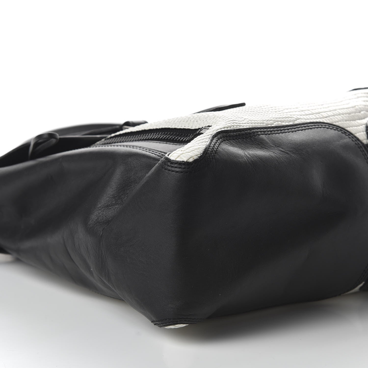 3.1 Phillip Lim 3.1 Textured Calfskin Large Pashli Satchel Black White 6 of 9
