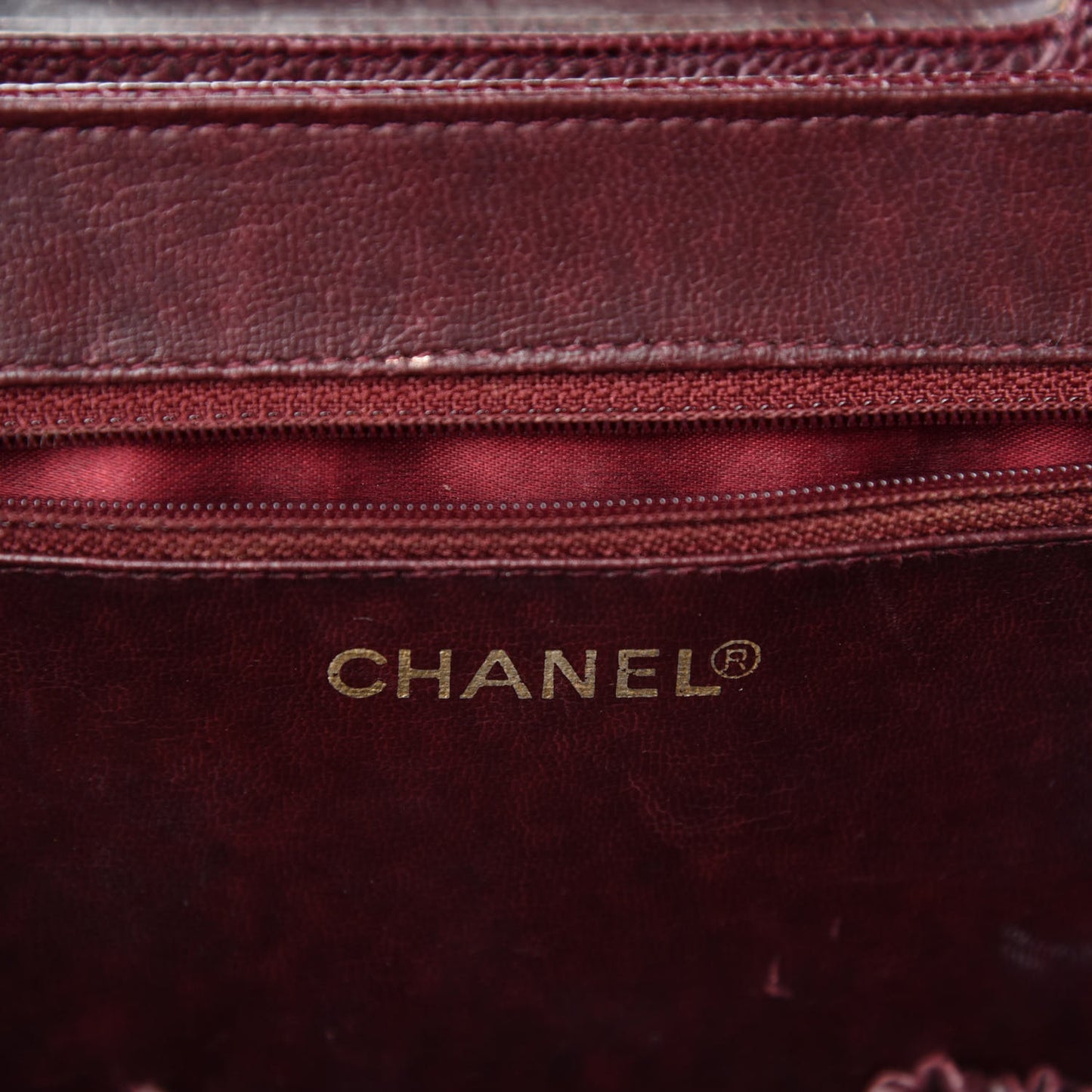 Caviar Vanity Case Burgundy