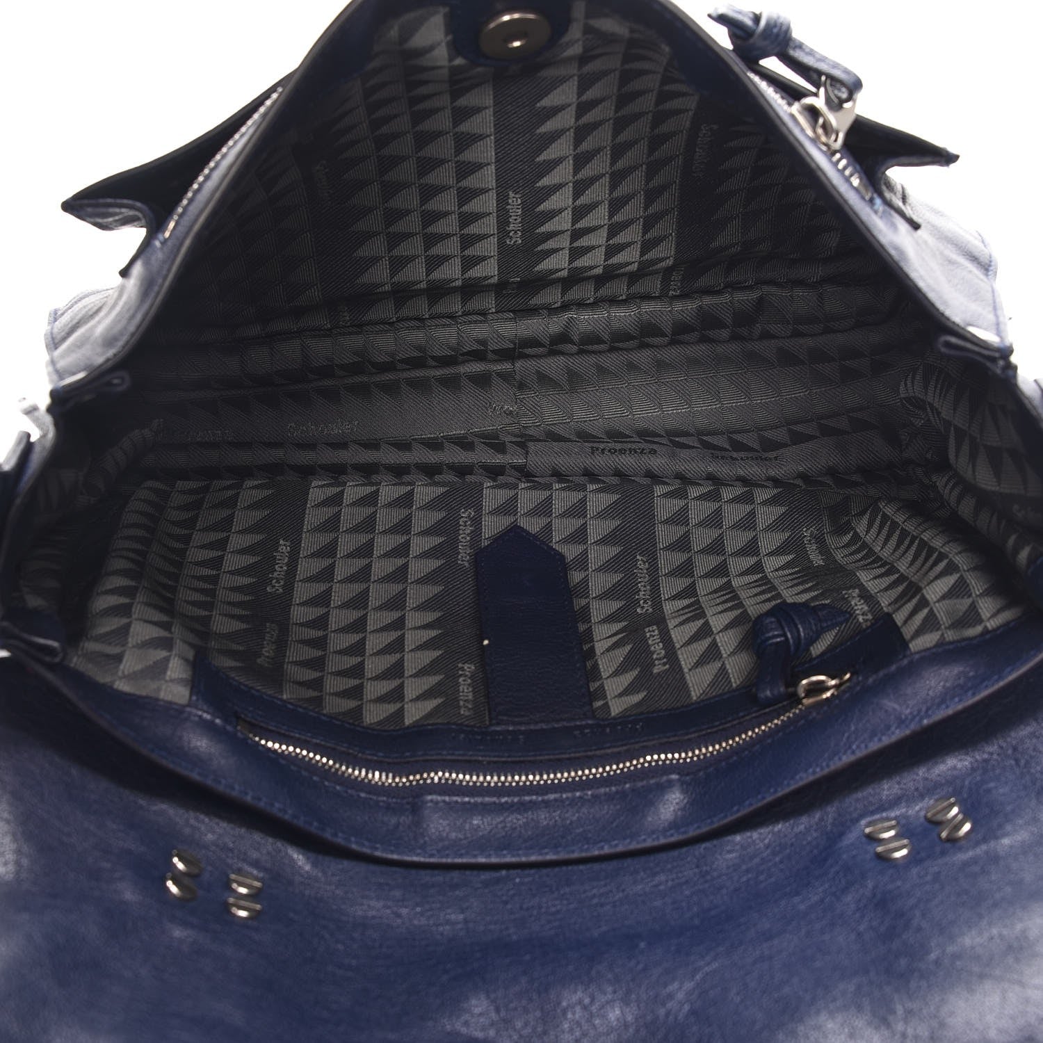 Proenza Schouler Lambskin Medium PS1 Satchel Indigo 6 of 8