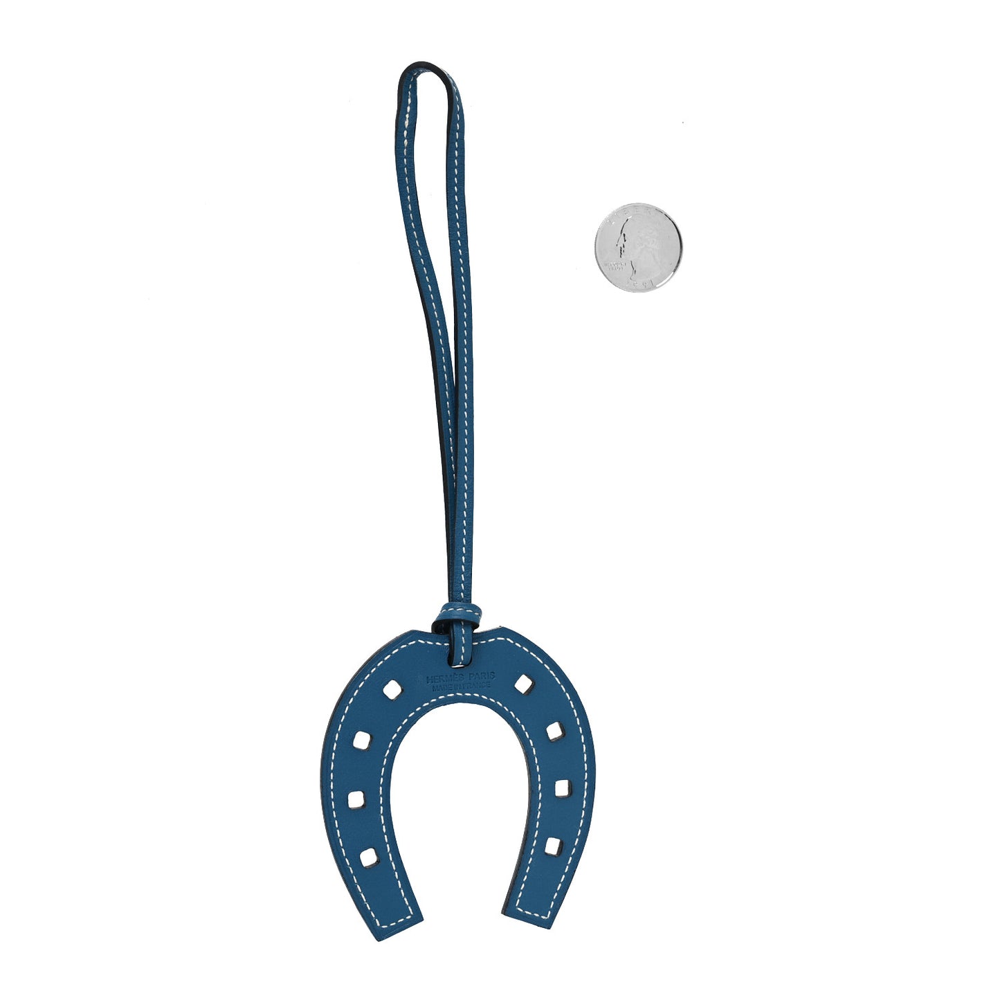 Swift Paddock Horseshoe Bag Charm Bleu De Galice Natural Sable