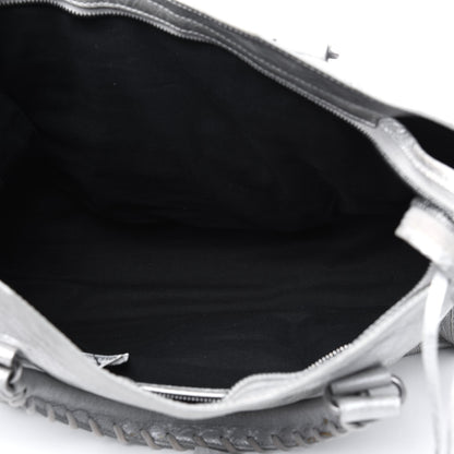 Balenciaga Metallic Agneau Classic Palladium Hardware City Silver 5 of 13