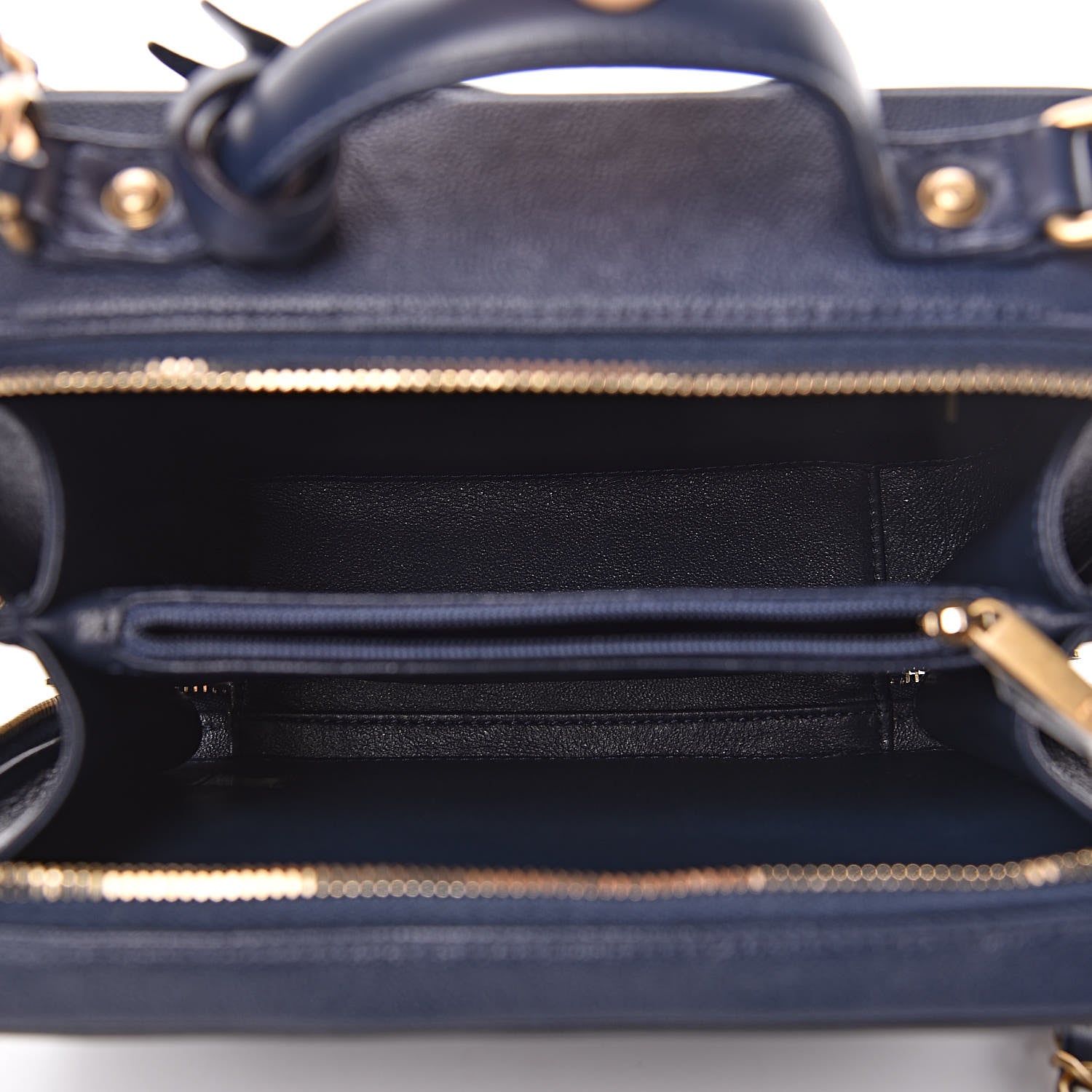 Chanel Caviar Quilted Medium CC Filigree Vanity Case Navy 7 of 11