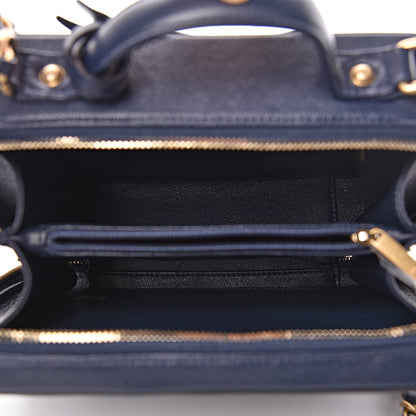 Chanel Caviar Quilted Medium CC Filigree Vanity Case Navy 7 of 11