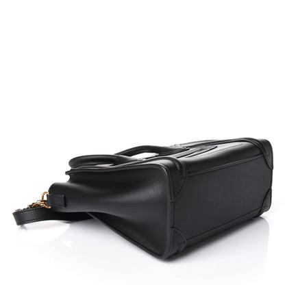 Celine Smooth Calfskin Nano Luggage Black 3 of 10