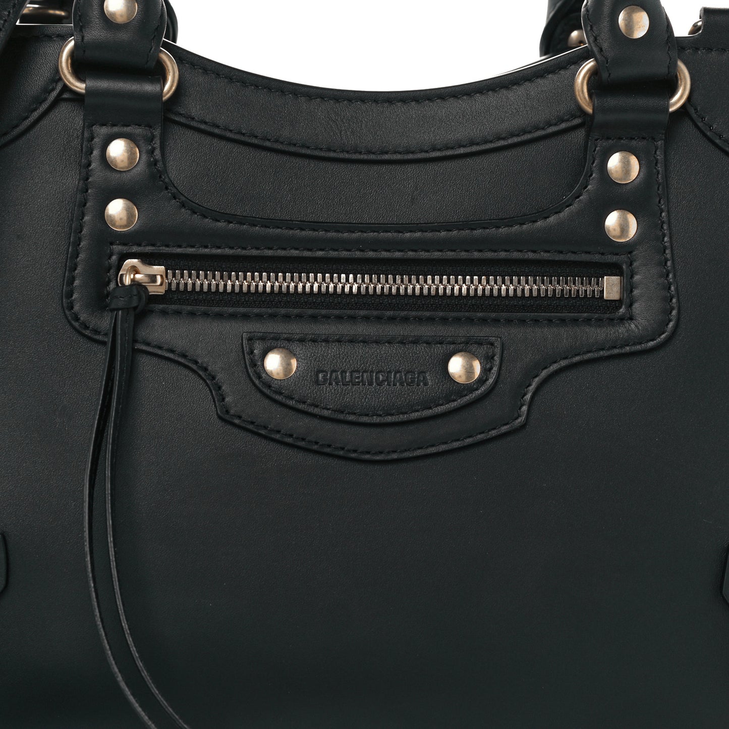 Smooth Calfskin Neo Classic Brass Hardware S City Black