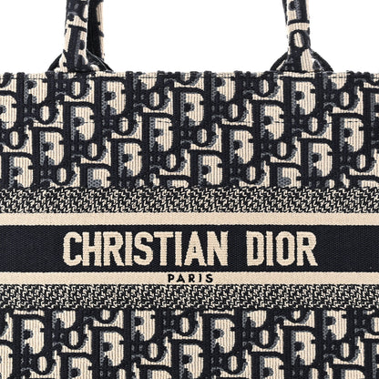 Christian Dior Oblique Small Book Tote Blue Multicolor 8 of 11