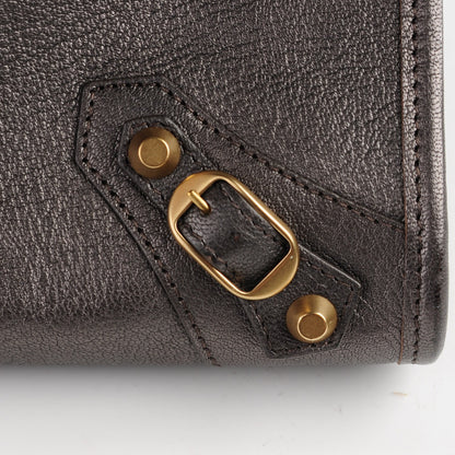 Balenciaga Pearlescent Goatskin Classic Gold Hardware City Bronze 3 of 15