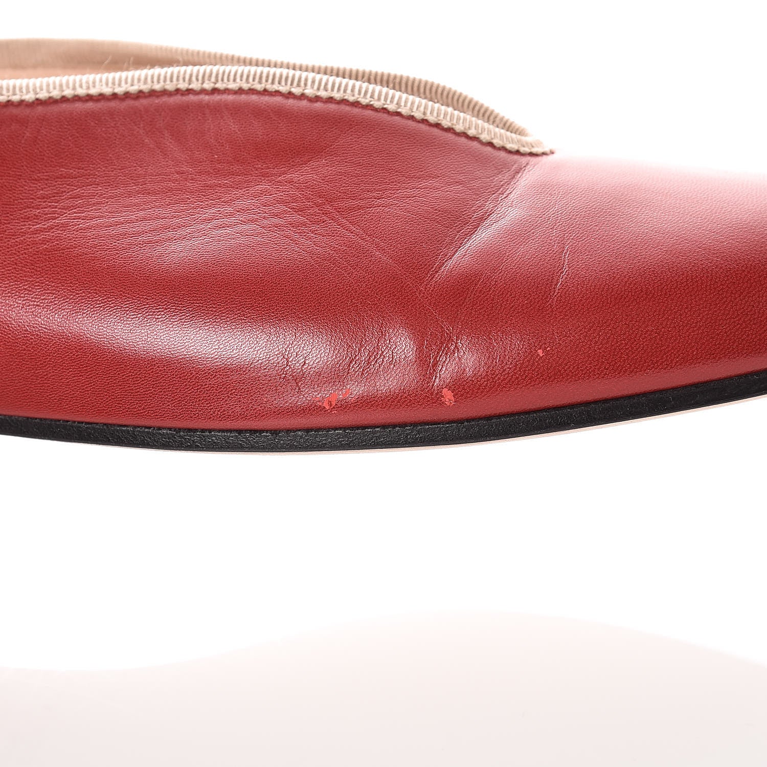 Gucci Malaga Kid Silk Hannelore Detachable Platform Slide 38 Hibiscus Red 15 of 17