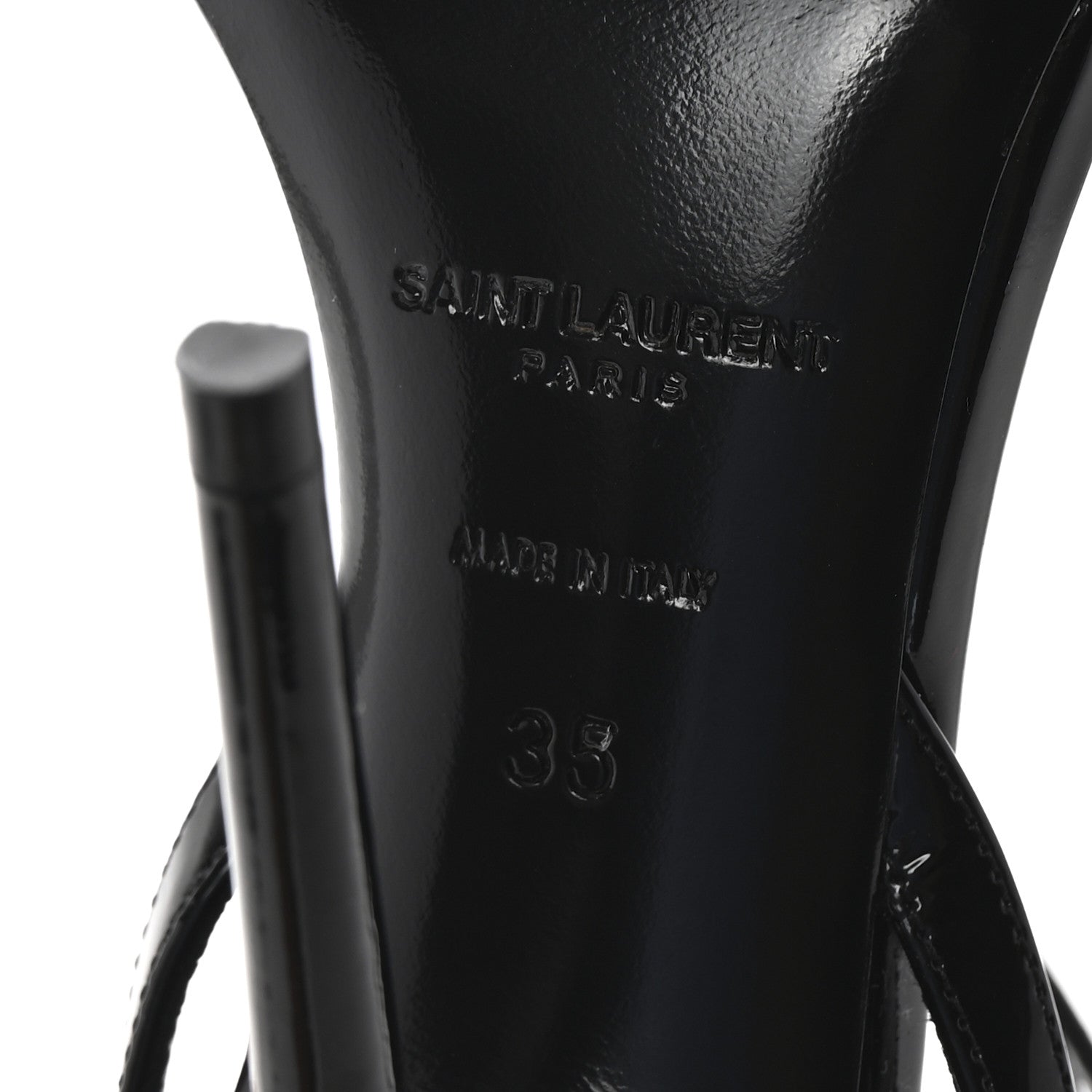 Saint Laurent Vernice Crystal Gippy 110 Sandals 35 Black 7 of 9