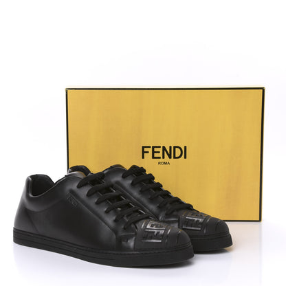 Fendi Calfskin FF Sneakers 12 Black 10 of 10