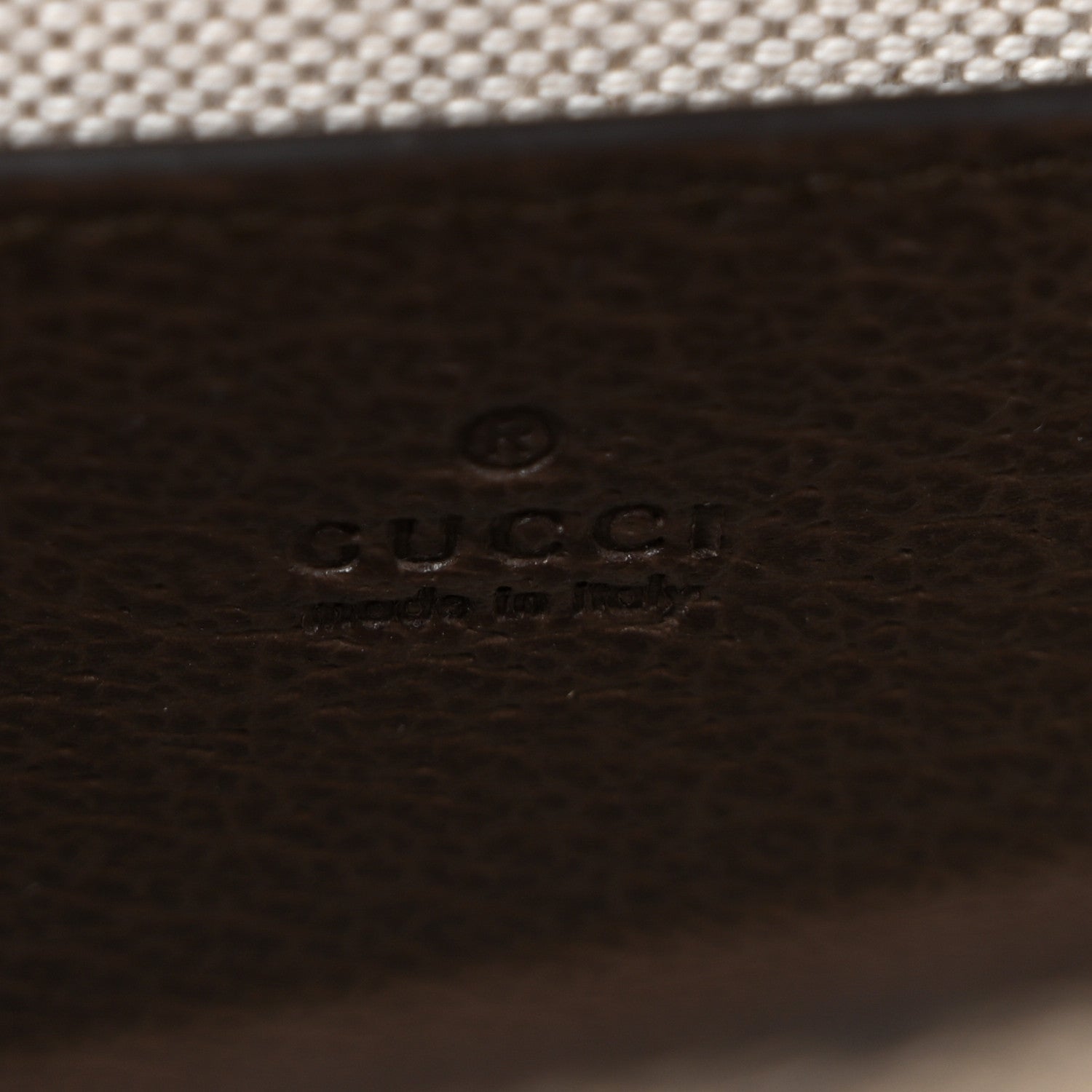 Gucci GG Supreme Monogram Textured Dollar Calfskin Web Mini Ophidia Envelope Shoulder Bag Beige Ebony New Acero 6 of 10