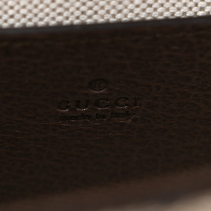 Gucci GG Supreme Monogram Textured Dollar Calfskin Web Mini Ophidia Envelope Shoulder Bag Beige Ebony New Acero 6 of 10