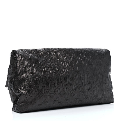 Louis Vuitton Jacquard Quilted Monogram Limelight Clutch GM Black 2 of 6