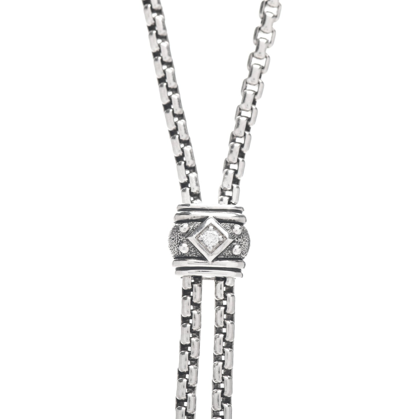 Sterling Silver Diamond Renaissance Tassel Necklace