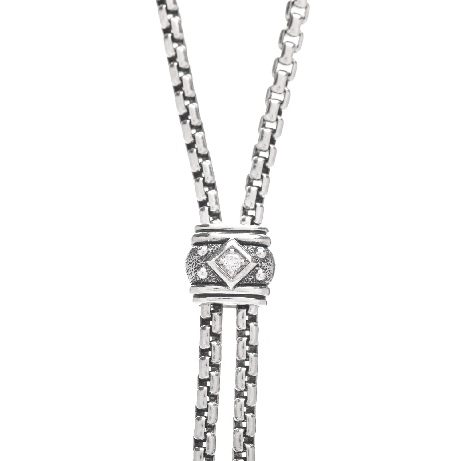 David Yurman Sterling Silver Diamond Renaissance Tassel Necklace 5 of 5