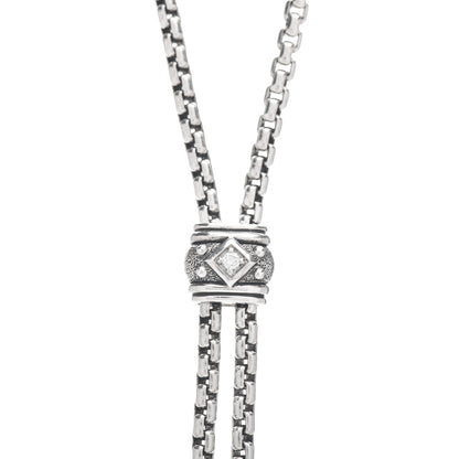 David Yurman Sterling Silver Diamond Renaissance Tassel Necklace 5 of 5
