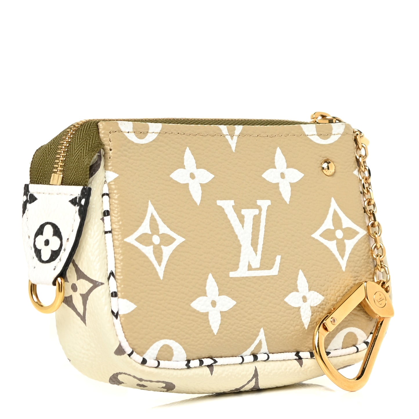 Monogram Giant Micro Pochette Accessories Kaki White