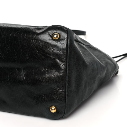 Prada Vitello Shine Satchel Black 9 of 10