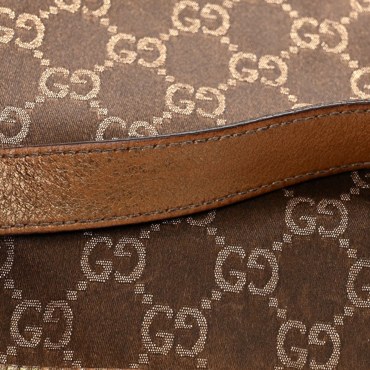 Satin Monogram Medium Abbey Shoulder Bag Bronze