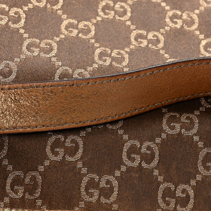 Gucci Satin Monogram Medium Abbey Shoulder Bag Bronze 12 of 13