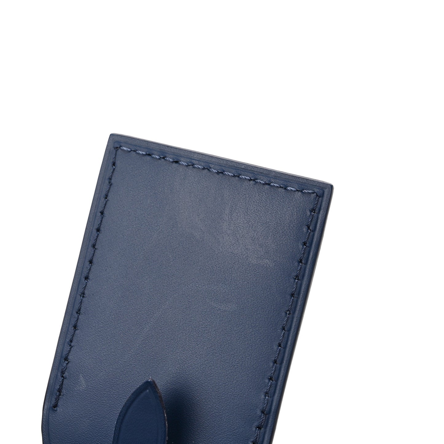 Calfskin Luggage Tag Blue
