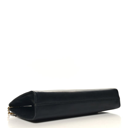 Salvatore Ferragamo Calfskin Diana Clutch Black 4 of 10