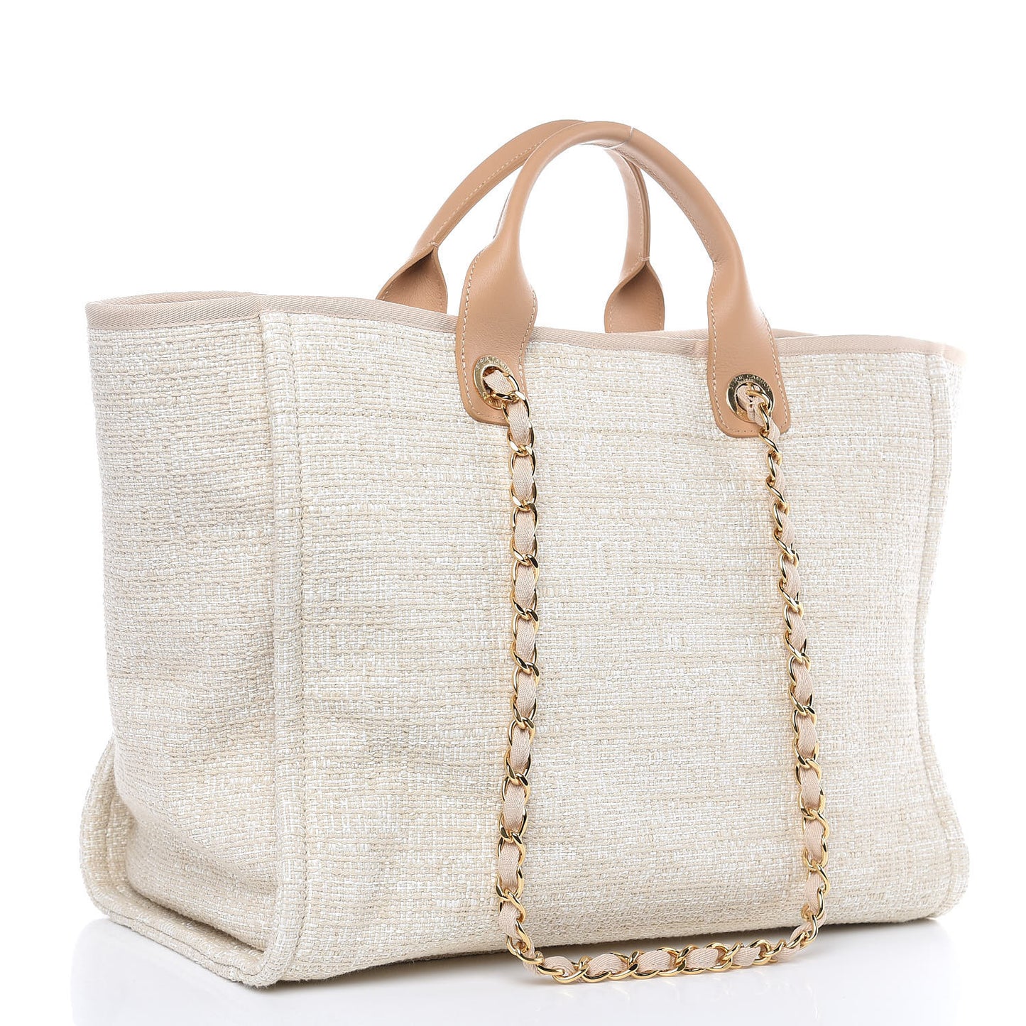 Canvas Large Deauville Tote Light Beige