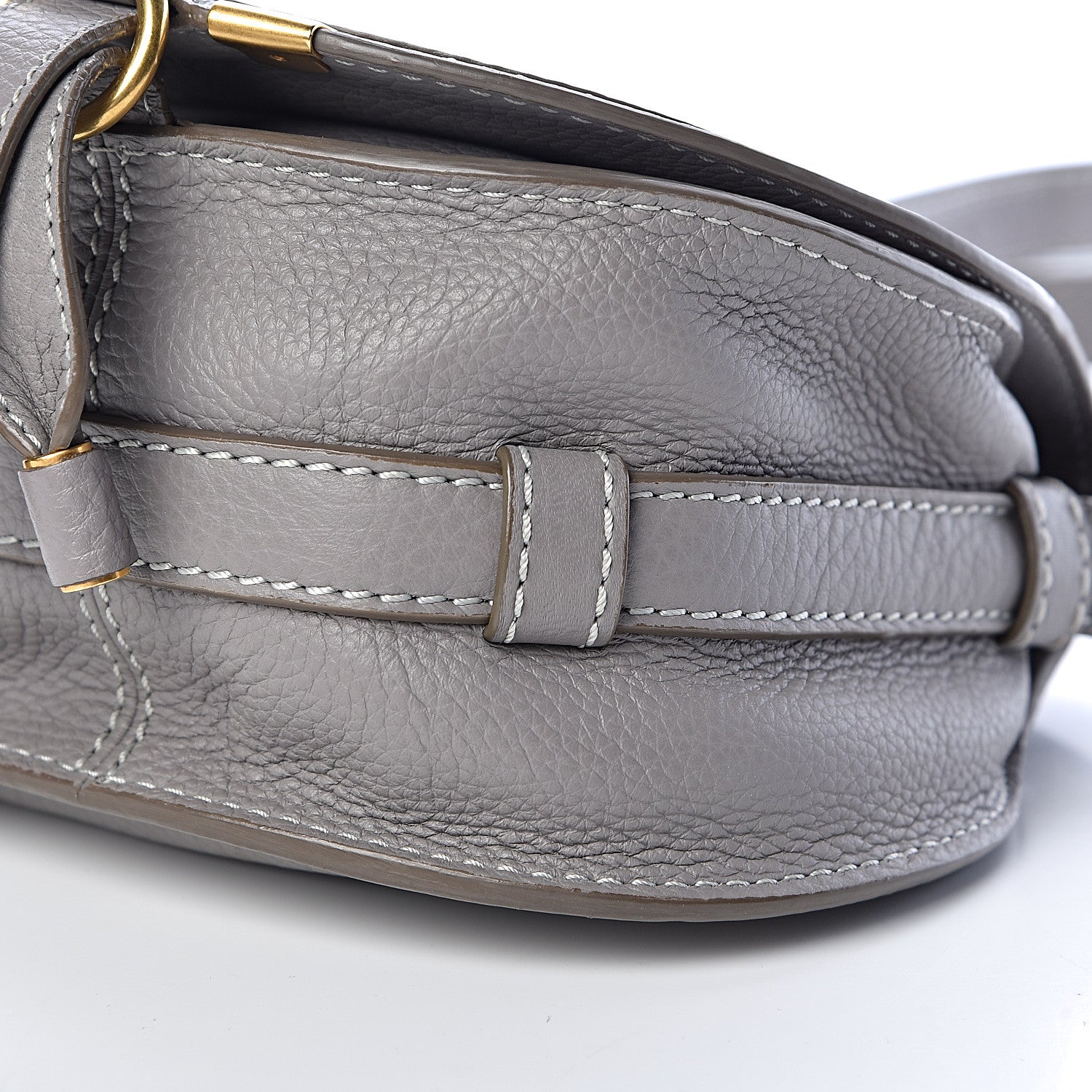 Chloe Calfskin Mini Marcie Round Crossbody Bag Cashmere Grey 10 of 11