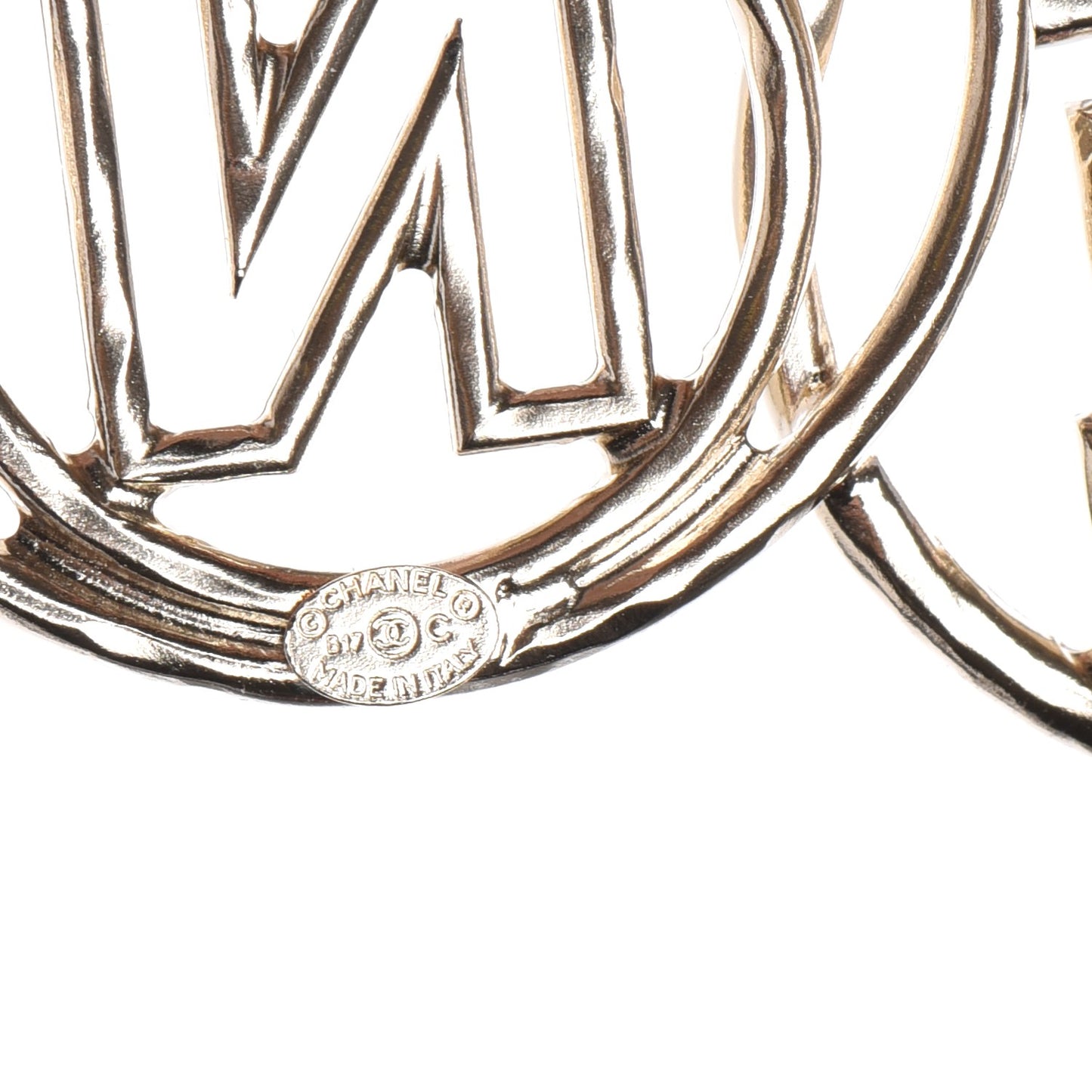 Hoop Cuba Logo Brooch Gold