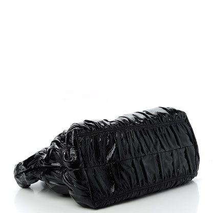 Prada Vernice Gaufre Tote Black 4 of 10