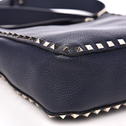 Valentino Garavani Pebbled Calfskin Small Rockstud Flip-Lock Messenger Bag Marine 6 of 8