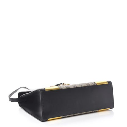 Gucci Nappa GG Supreme Monogram Medium Osiride Top Handle Bag Black Oro Vecchio Beige Ebony 4 of 14