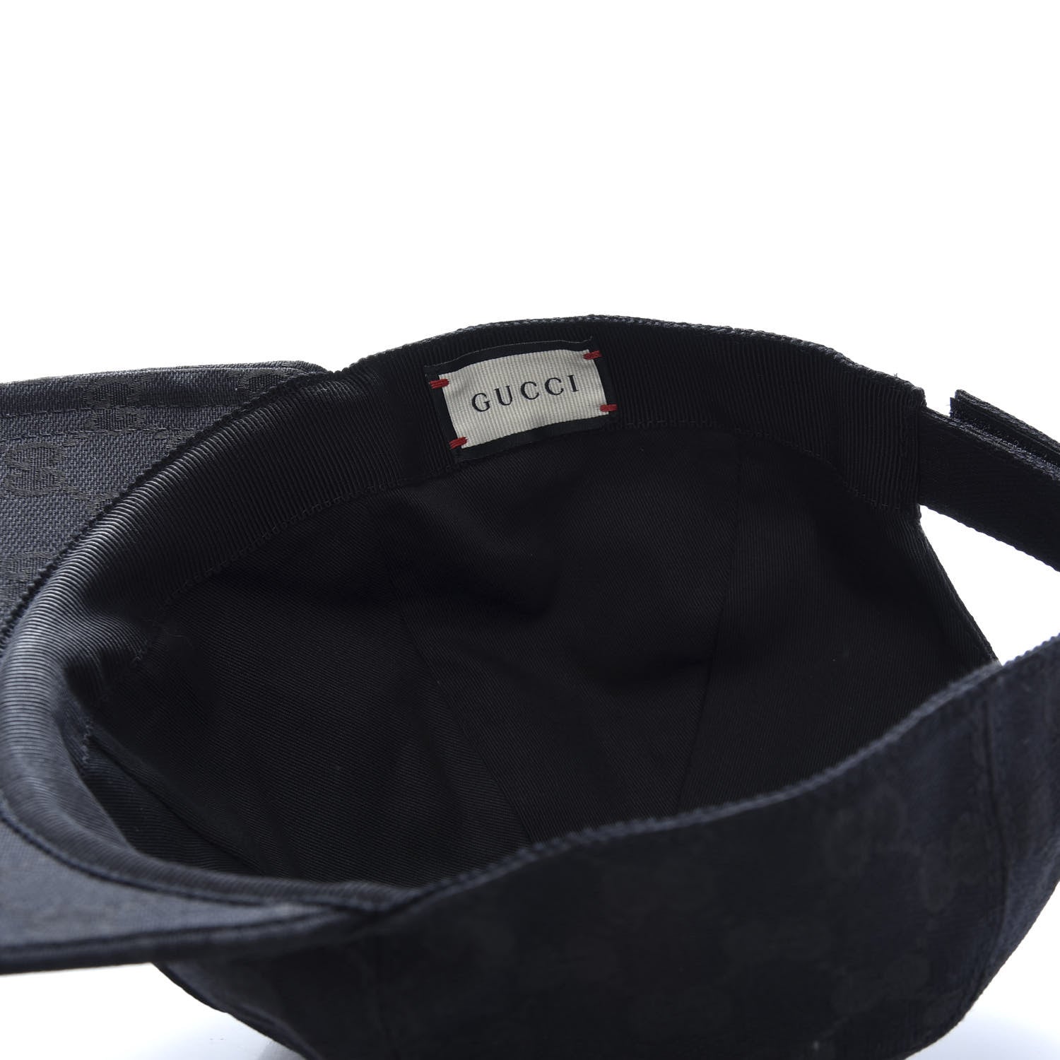 Gucci Monogram Textured Dollar Calfskin Zeno Baseball Hat M Black 7 of 8